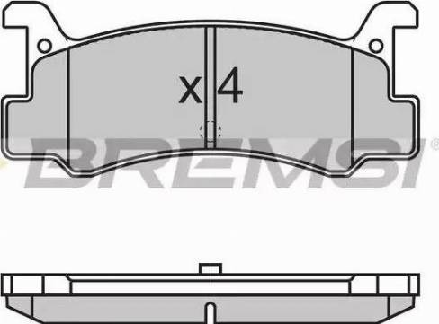 Bremsi BP2602 - Тормозные колодки, дисковые, комплект unicars.by