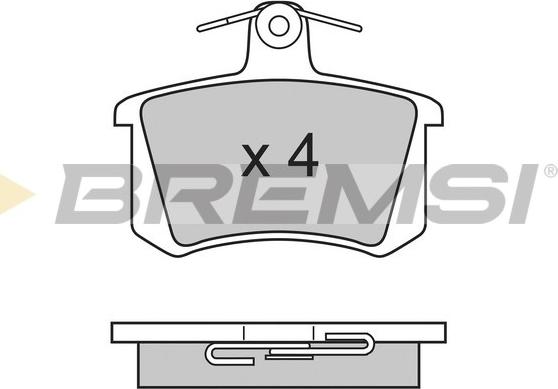 Bremsi BP2612 - Тормозные колодки, дисковые, комплект unicars.by