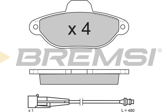 Bremsi BP2626 - Тормозные колодки, дисковые, комплект unicars.by