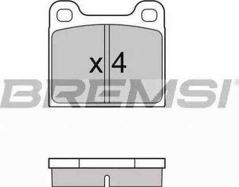 Bremsi BP2096 - Тормозные колодки, дисковые, комплект unicars.by