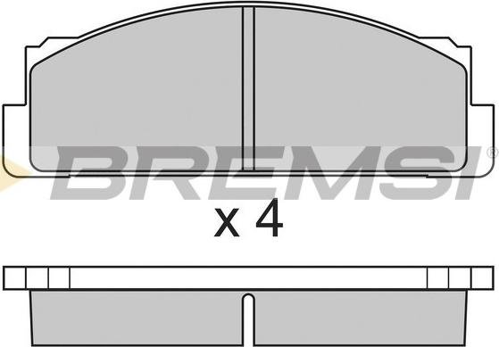 Bremsi BP2004 - Тормозные колодки, дисковые, комплект unicars.by