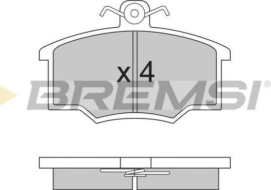 Bremsi BP2143 - Тормозные колодки, дисковые, комплект unicars.by