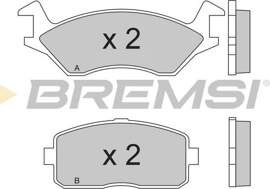 Bremsi BP2189 - Тормозные колодки, дисковые, комплект unicars.by