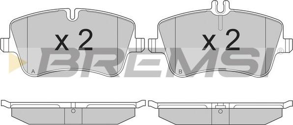 Bremsi BP2896 - Тормозные колодки, дисковые, комплект unicars.by