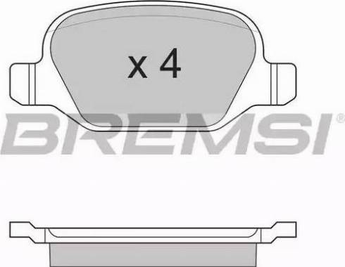 Bremsi BP2891 - Тормозные колодки, дисковые, комплект unicars.by