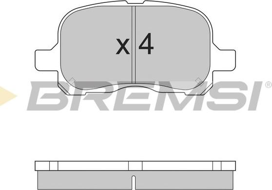 Bremsi BP2859 - Тормозные колодки, дисковые, комплект unicars.by