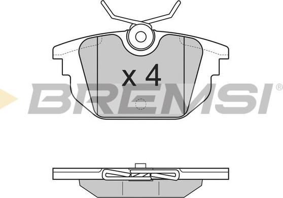 Bremsi BP2850 - Тормозные колодки, дисковые, комплект unicars.by