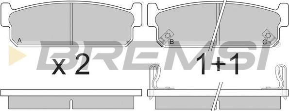 Bremsi BP2860 - Тормозные колодки, дисковые, комплект unicars.by