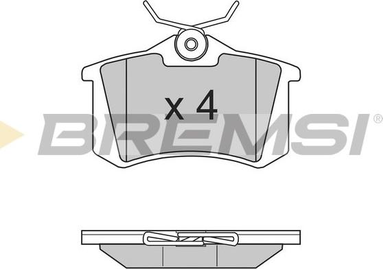 Bremsi BP2807 - Тормозные колодки, дисковые, комплект unicars.by