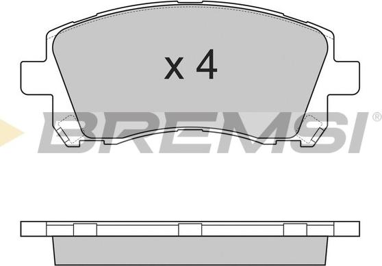 Bremsi BP2819 - Тормозные колодки, дисковые, комплект unicars.by