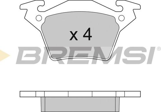 Bremsi BP2880 - Тормозные колодки, дисковые, комплект unicars.by