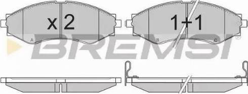 Bremsi BP2834 - Тормозные колодки, дисковые, комплект unicars.by