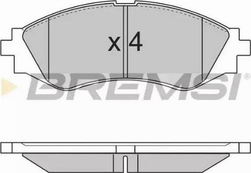 Bremsi BP2833 - Тормозные колодки, дисковые, комплект unicars.by