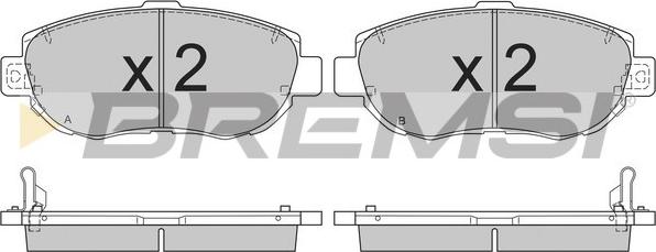 Bremsi BP2832 - Тормозные колодки, дисковые, комплект unicars.by