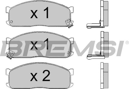 Bremsi BP2390 - Тормозные колодки, дисковые, комплект unicars.by