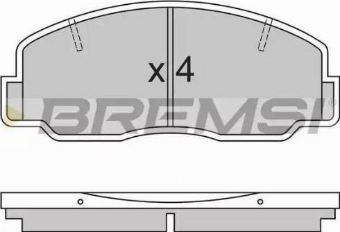 Bremsi BP2305 - Тормозные колодки, дисковые, комплект unicars.by