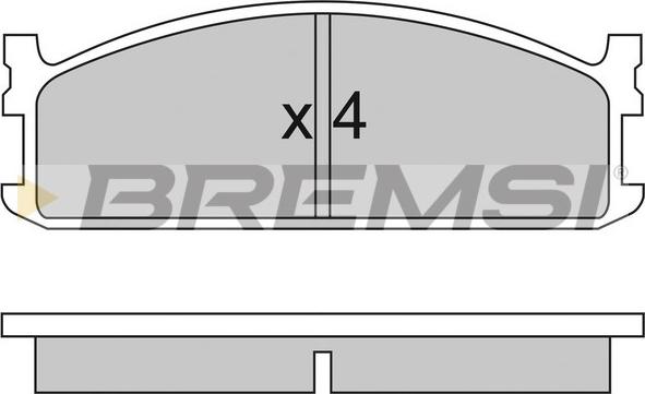 Bremsi BP2321 - Тормозные колодки, дисковые, комплект unicars.by