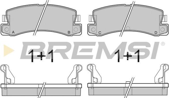 Bremsi BP2323 - Тормозные колодки, дисковые, комплект unicars.by