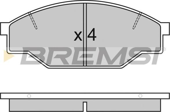 Bremsi BP2322 - Тормозные колодки, дисковые, комплект unicars.by