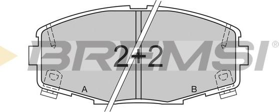 Bremsi BP2378 - Тормозные колодки, дисковые, комплект unicars.by