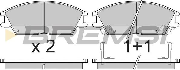 Bremsi BP2293 - Тормозные колодки, дисковые, комплект unicars.by