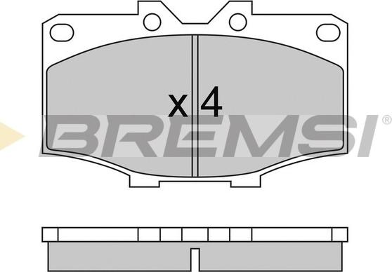 Bremsi BP2242 - Тормозные колодки, дисковые, комплект unicars.by