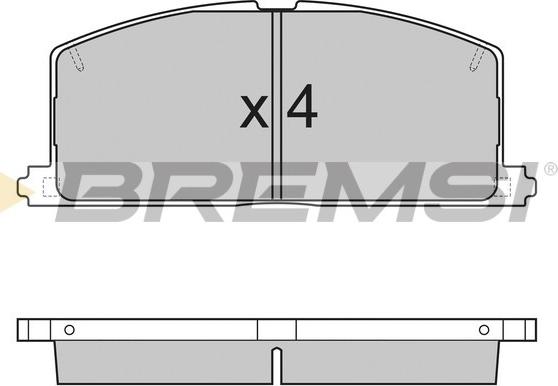 Bremsi BP2255 - Тормозные колодки, дисковые, комплект unicars.by