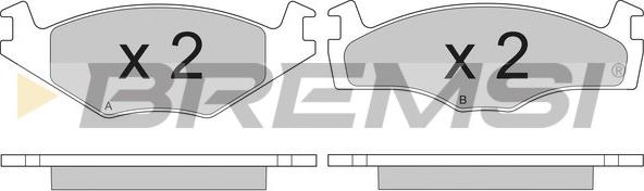 Bremsi BP2260 - Тормозные колодки, дисковые, комплект unicars.by