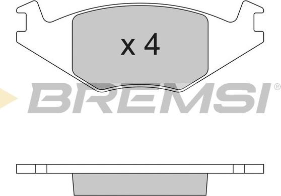 Bremsi BP2262 - Тормозные колодки, дисковые, комплект unicars.by