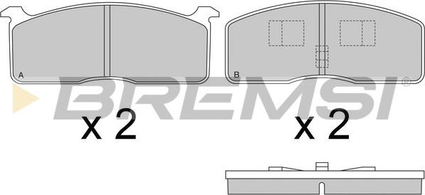 Bremsi BP2239 - Тормозные колодки, дисковые, комплект unicars.by