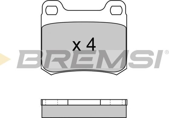 Bremsi BP2227 - Тормозные колодки, дисковые, комплект unicars.by