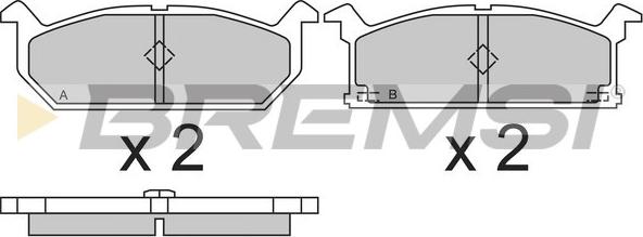 Bremsi BP2279 - Тормозные колодки, дисковые, комплект unicars.by