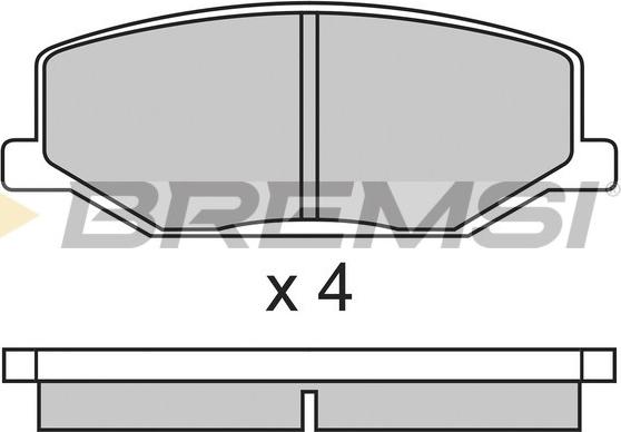 Bremsi BP2278 - Тормозные колодки, дисковые, комплект unicars.by