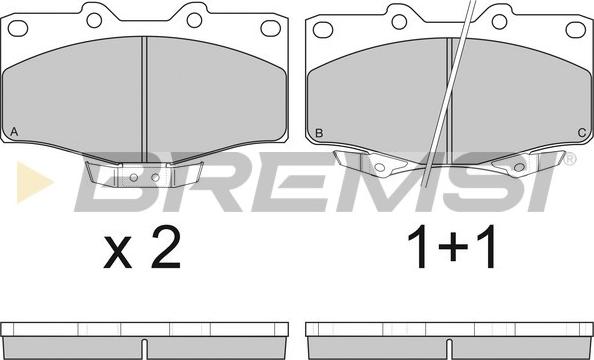 Bremsi BP2748 - Тормозные колодки, дисковые, комплект unicars.by