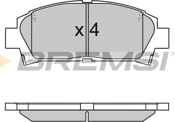 Bremsi BP2752 - Тормозные колодки, дисковые, комплект unicars.by