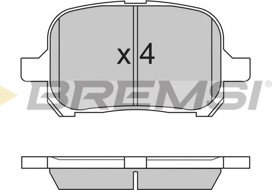 Bremsi BP2761 - Тормозные колодки, дисковые, комплект unicars.by