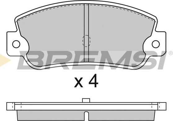 Bremsi BP2714 - Тормозные колодки, дисковые, комплект unicars.by