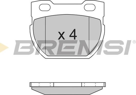 Bremsi BP2716 - Тормозные колодки, дисковые, комплект unicars.by