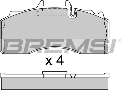 Bremsi BP7334 - Тормозные колодки, дисковые, комплект unicars.by