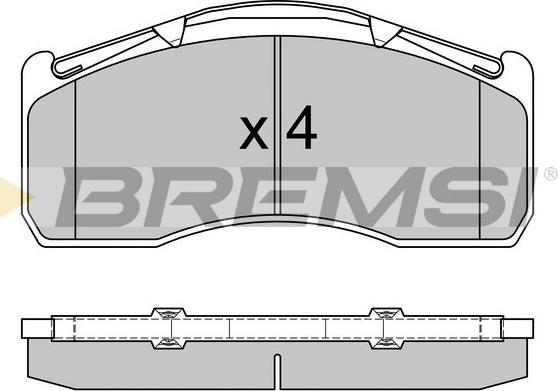 Bremsi BP7332 - Тормозные колодки, дисковые, комплект unicars.by