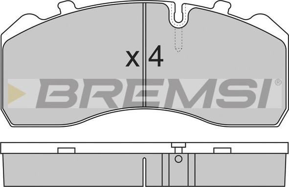 Bremsi BP7284 - Тормозные колодки, дисковые, комплект unicars.by