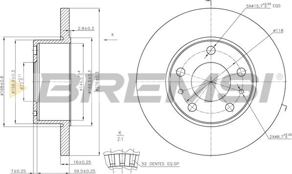 Bremsi CD5196S - Тормозной диск unicars.by