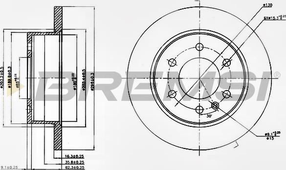 Bremsi CD5311S - Тормозной диск unicars.by