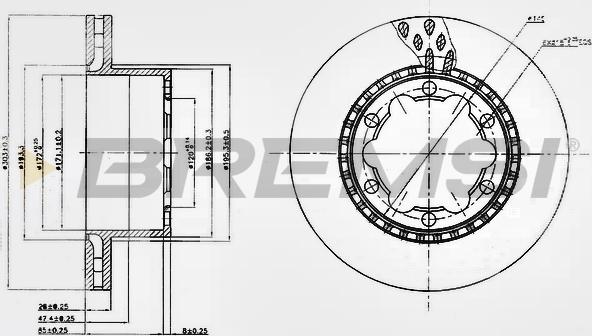 Bremsi CD5312V - Тормозной диск unicars.by