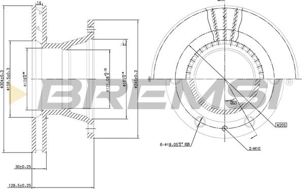 Bremsi CD5233V - Тормозной диск unicars.by