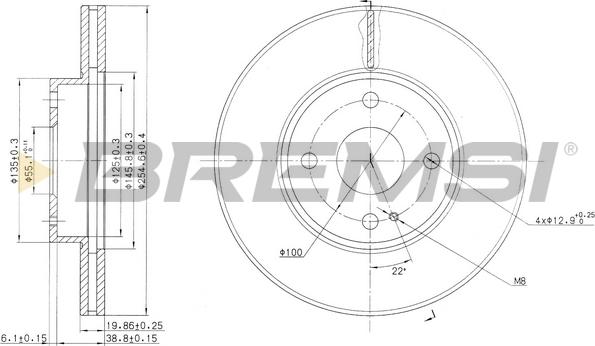 Bremsi CD6975V - Тормозной диск unicars.by