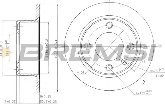 Bremsi CD6490S - Тормозной диск unicars.by