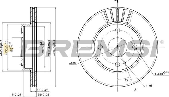 Bremsi CD6497V - Тормозной диск unicars.by