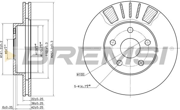 Bremsi CD6411V - Тормозной диск unicars.by