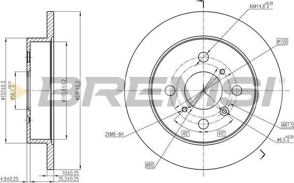 Bremsi CD6650S - Тормозной диск unicars.by